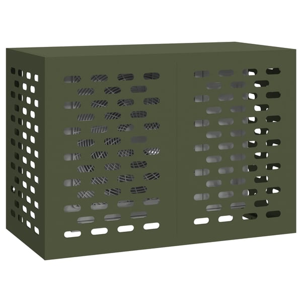 vidaXL Air Conditioner Cover Olivengrøn 100 x 50 x 70 cm Stål