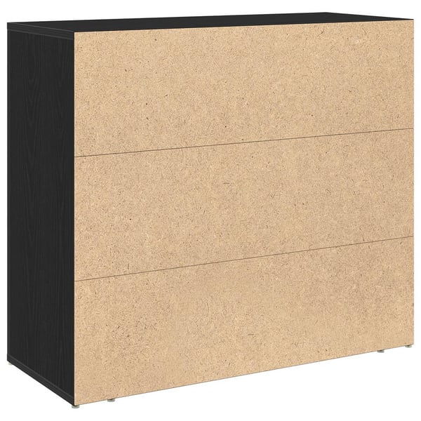vidaXL Serviesskap Svart Eik 80 x 33 x 70 cm Konstruert tre