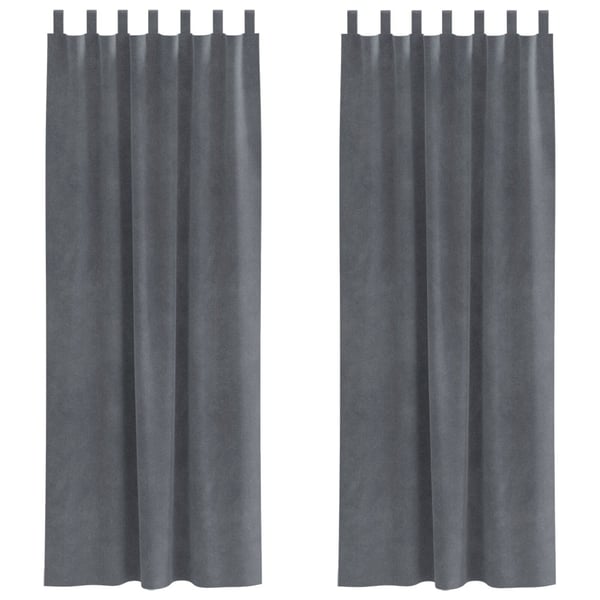 vidaXL Blendingsgardiner 2 pcs Lysegrå 140 x 260 cm Fløyel