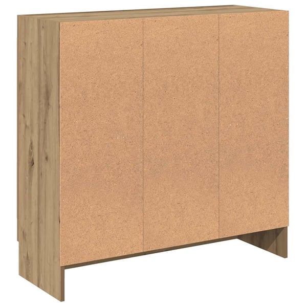 vidaXL Bokskap Svart Eik 82,5 x 30,5 x 80 cm Konstruert tre