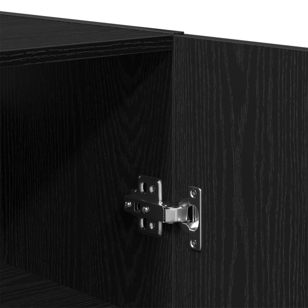 vidaXL Vegghengt skap Svart Eik 60 x 31 x 60 cm Konstruert tre