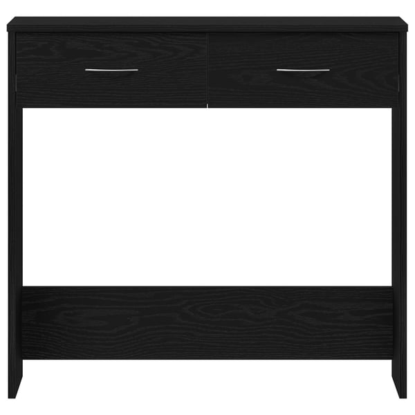vidaXL Skrivebord med skuff Svart Eik 80 x 40 x 75 cm Konstruert tre