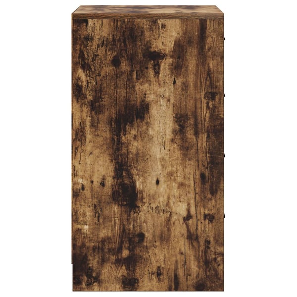 vidaXL Rökt ek Trä Medium Rustik sideboard Rektangulär Rustik
