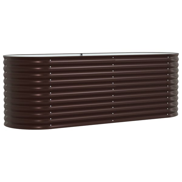 vidaXL Hevet bed Brun 240 x 80 x 81 cm Stål