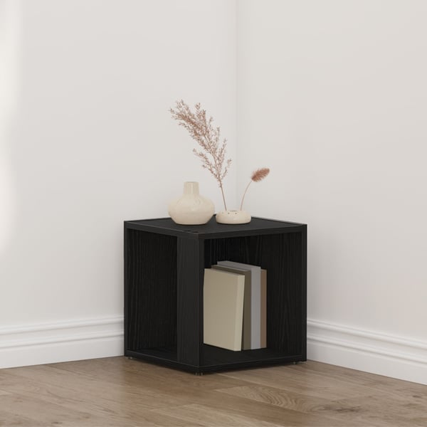 vidaXL Krokhyller Svart Eik 33 x 33 x 34,5 cm Konstruert tre