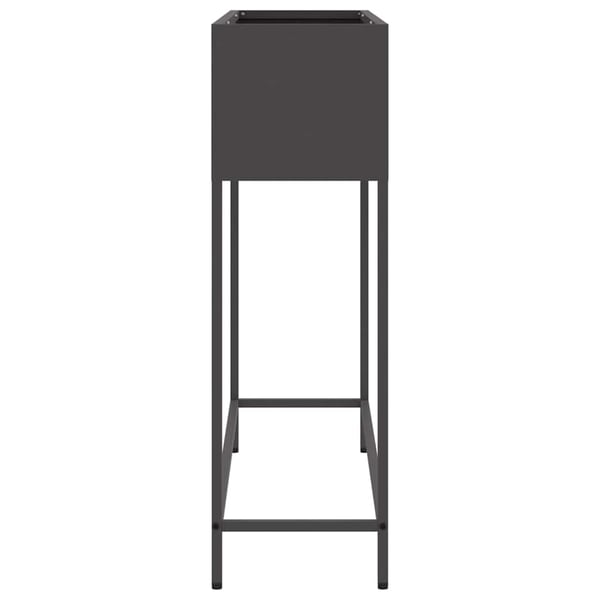vidaXL Hævet haveplante Sort 100 x 26 x 82 cm Stål