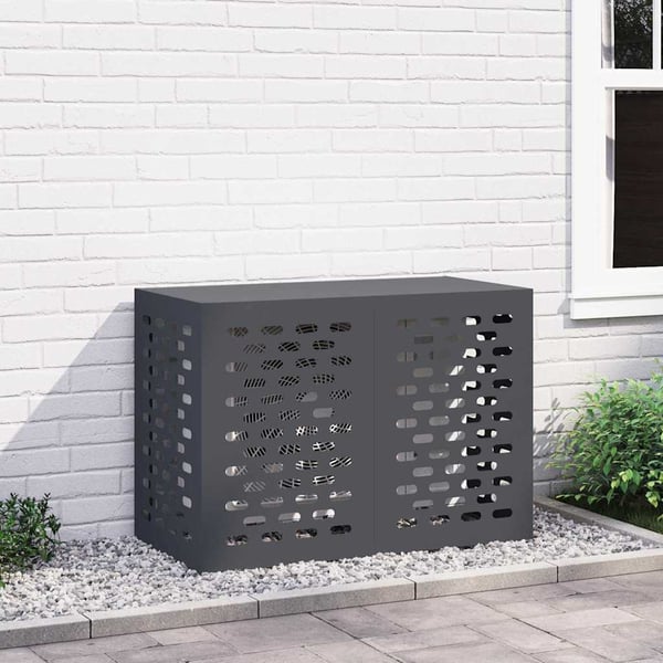 vidaXL Ilmastointilaitteen suoja Antrasiitti 100 x 50 x 70 cm Teräs