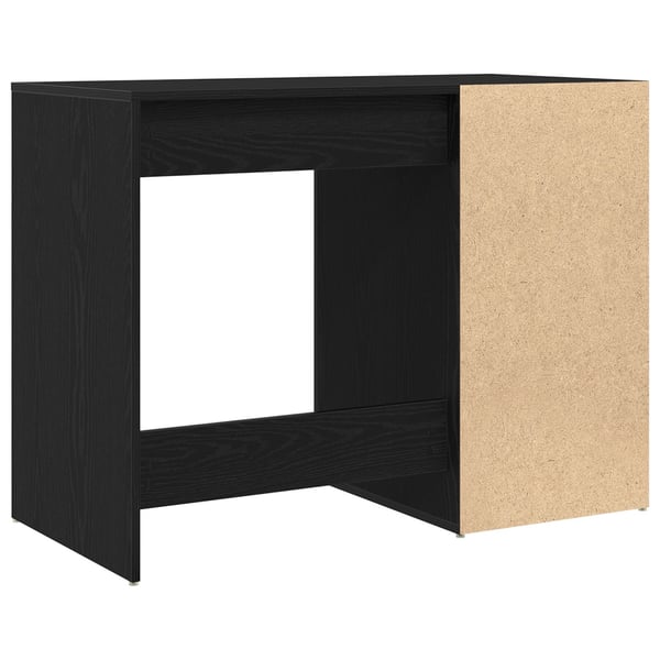 vidaXL Bord med skuffe Sort eg 100 x 49 x 74 cm Konstrueret træ