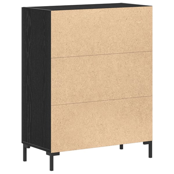 vidaXL Serviesskap Svart Eik 69,5 x 34 x 90 cm Konstruert tre