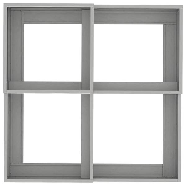 vidaXL Hageblomsterpotte sølv 100 x 100 x 48 cm Rustfritt stål