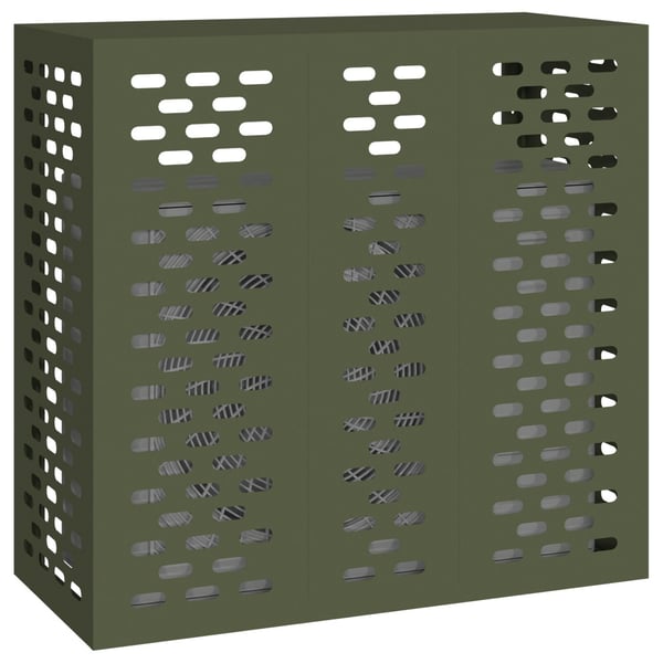 vidaXL Air Conditioner Cover Olivengrøn 110 x 50 x 105 cm Stål