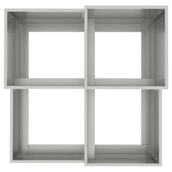 vidaXL Hageblomsterpotte sølv 80 x 80 x 60 cm Rustfritt stål