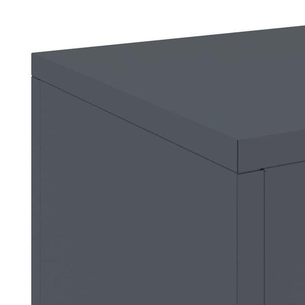 vidaXL Planteholder 2 pcs Antrasitt 24 x 24 x 75 cm Stål