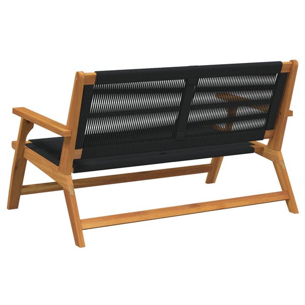vidaXL Hagemøbler Svart 122 x 78 x 73 cm Solid akasietre