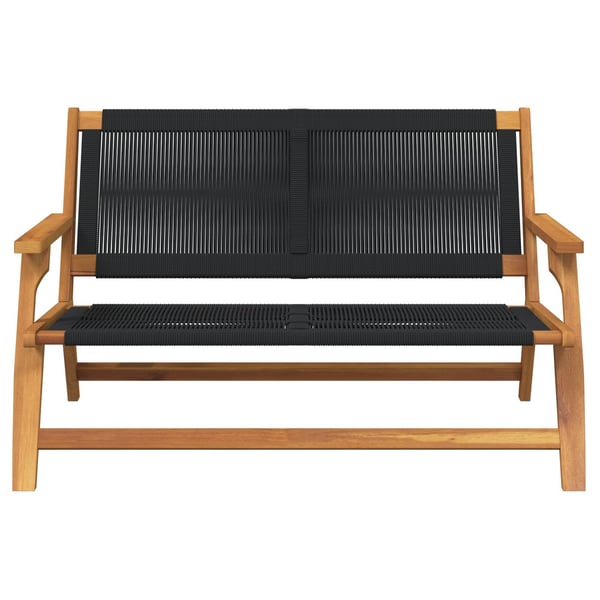vidaXL Hagemøbler Svart 122 x 78 x 73 cm Solid akasietre
