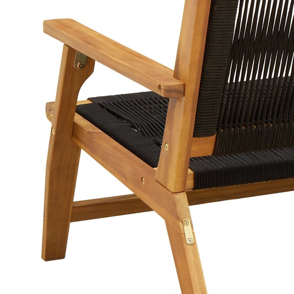 vidaXL Hagemøbler Svart 122 x 78 x 73 cm Solid akasietre