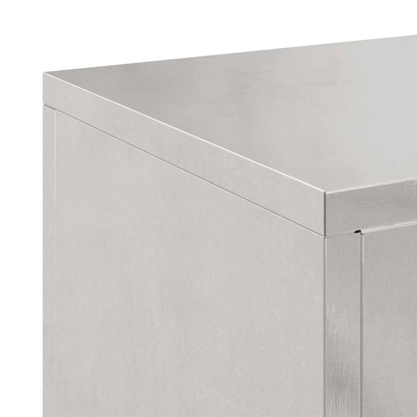 vidaXL Planteholder 2 pcs sølv 24 x 24 x 55 cm Rustfritt stål