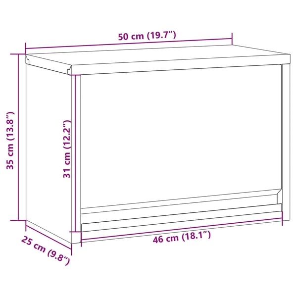 vidaXL Verktøyskab med lagring Rød og Grå 50 x 25 x 35 cm