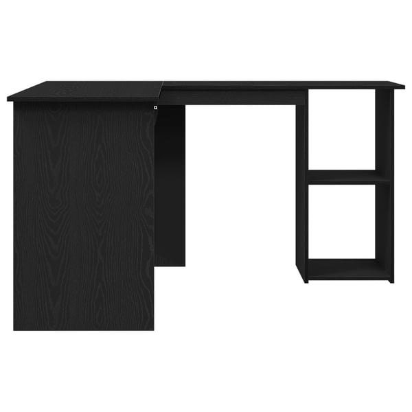 vidaXL Hjørneskrivebord Svart Eik 120 x 140 x 75 cm Konstruert tre
