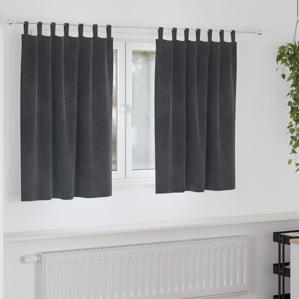 vidaXL Blendingsgardiner 2 pcs Lysegrå 140 x 140 cm Fløyel