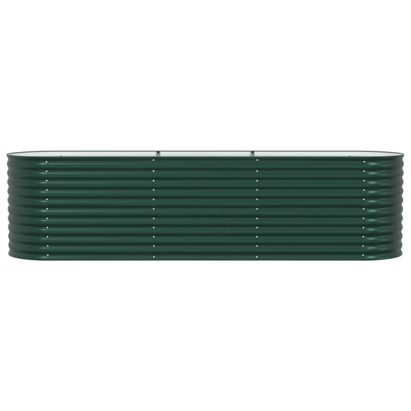 vidaXL Hevet bed grønn 320 x 80 x 81 cm Stål