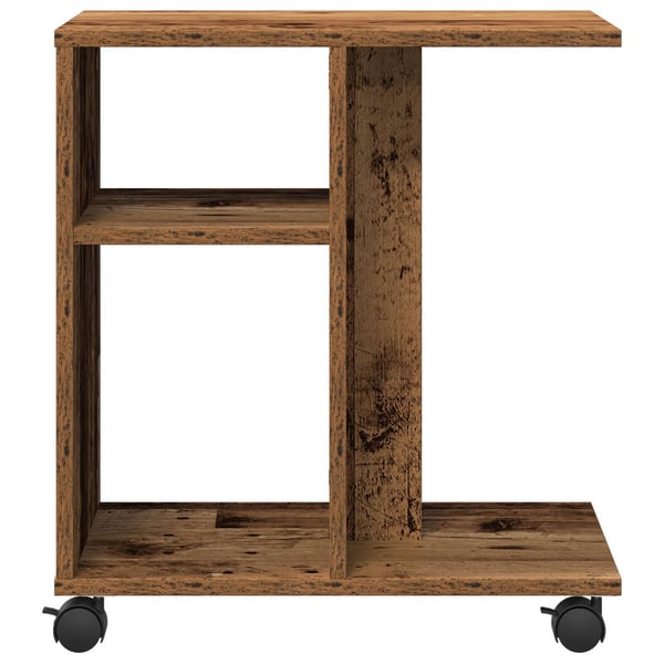 vidaXL Sidebord med hylle Gammelt tre 50 x 30 x 55 cm Konstruert tre