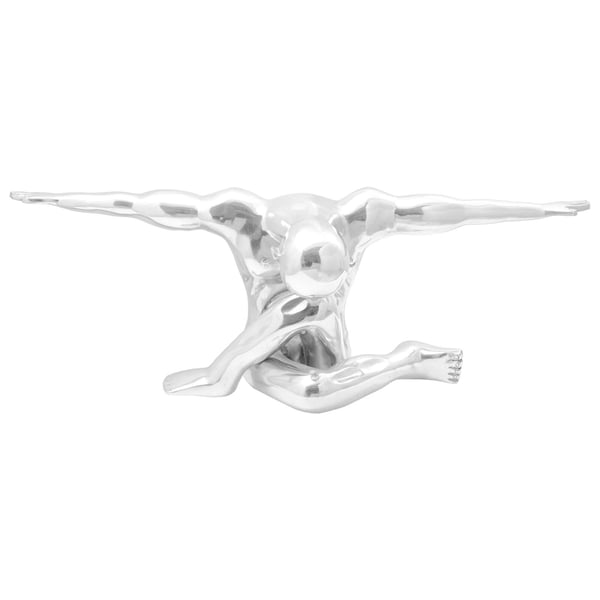 vidaXL Skulptur sølv 91,5 x 32 x 33 cm Aluminium