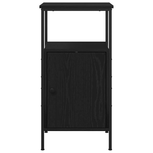 vidaXL Nattbordskap Svart Eik 41 x 31 x 80 cm Konstruert tre