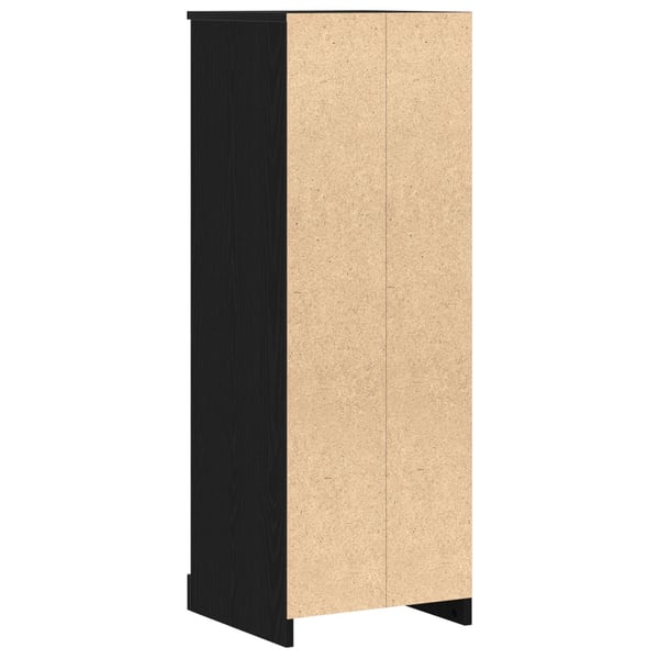 vidaXL Høyskap med skuff Svart Eik 36 x 35.5 x 103.5 cm Konstruert tre