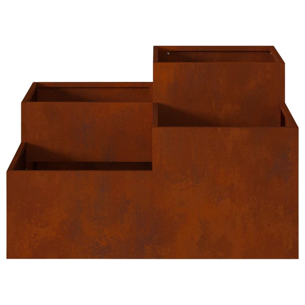 vidaXL Have Blomsterkrukke Rusten 80 x 80 x 48 cm Cortenstål