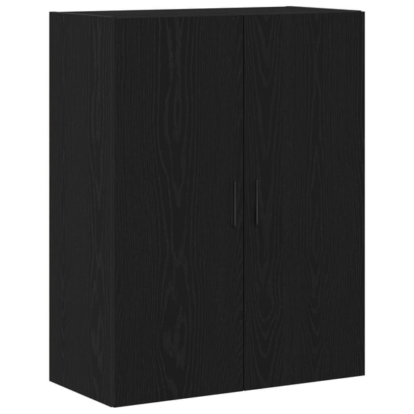 vidaXL Vegghengt skap Svart Eik 69,5 x 34 x 90 cm Konstruert tre
