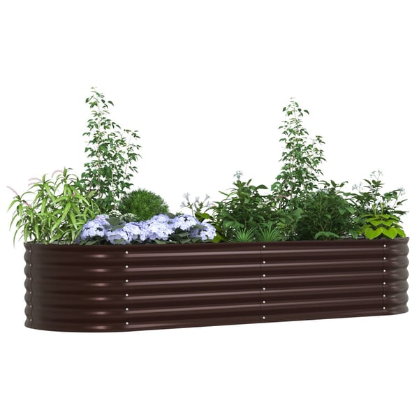 vidaXL Hevet bed Brun 240 x 80 x 44 cm Stål