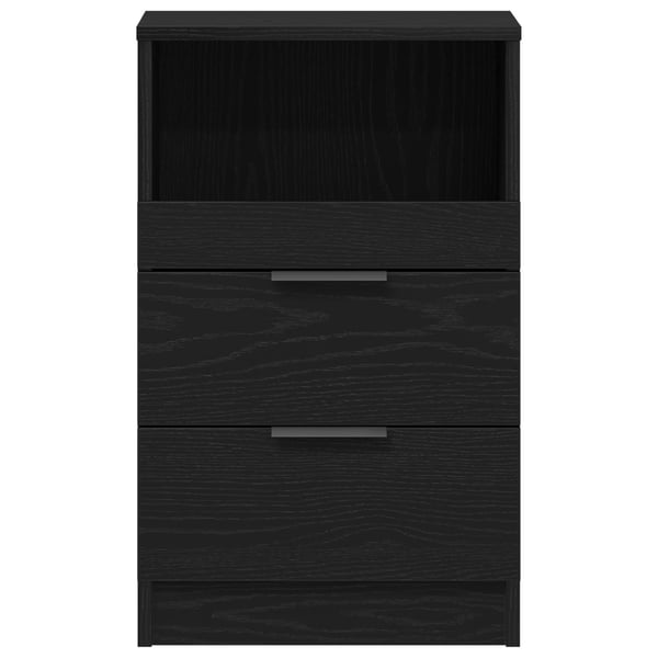vidaXL Nattbordskap 2 pcs Svart Eik 40 x 35 x 65 cm Konstruert tre