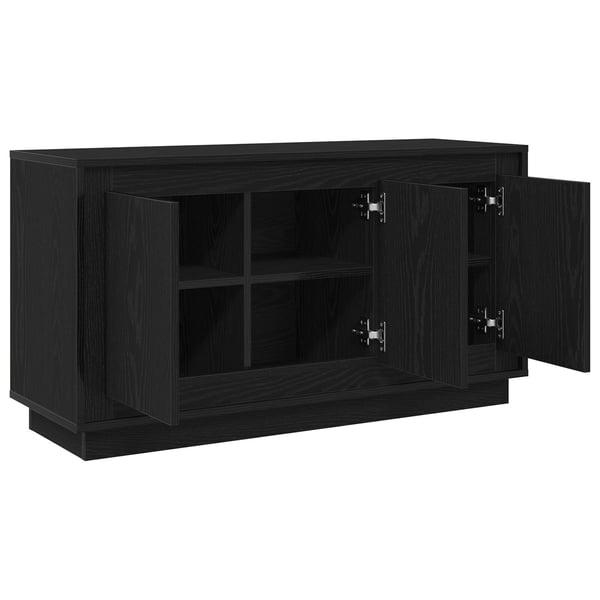 vidaXL Sideboard Sort eg 102 x 35 x 55 cm Konstrueret træ