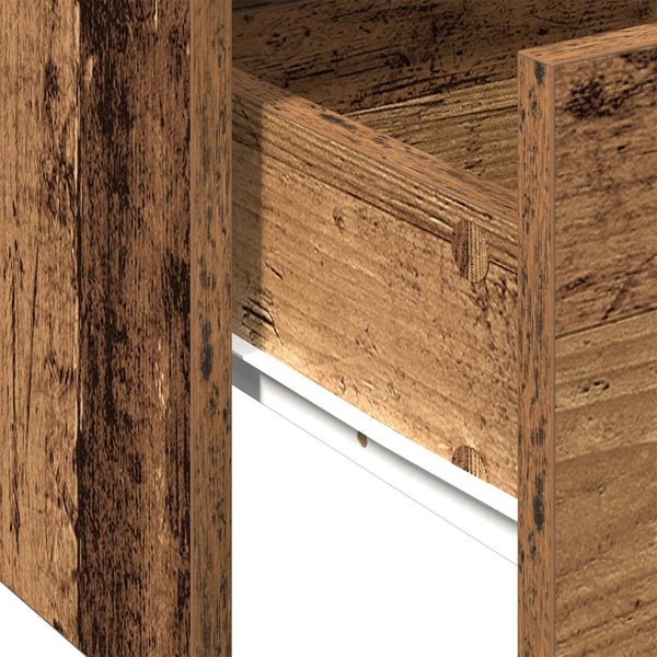 vidaXL Kaffebord med skuff Gamle tre 102 x 55 x 43,5 cm Konstruert tre