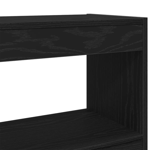 vidaXL Bokskap Svart Eik 100 x 30 x 103 cm Konstruert tre