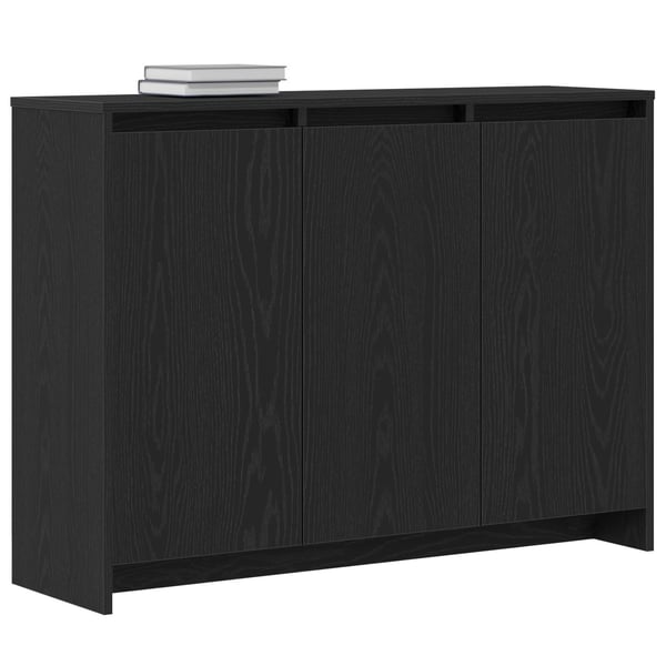 vidaXL Sivupöytä Musta 102 x 29.5 x 75 cm Tekninen puu