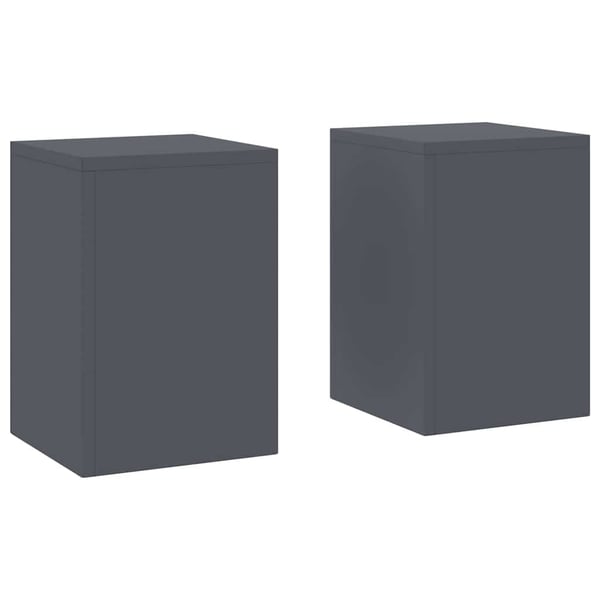 vidaXL Planteholder 2 pcs Antrasitt 24 x 24 x 35 cm Stål