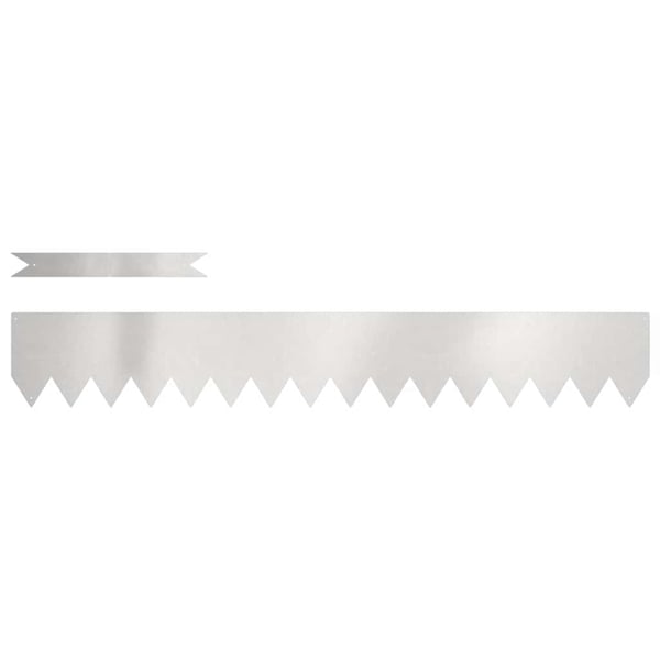 vidaXL Gjerdekant 10 pcs sølv 100 x 0,05 x 15 cm Rustfritt Stål