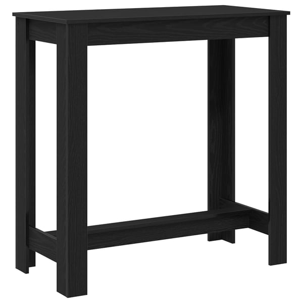vidaXL Barbord Sort eg 102 x 50 x 103.5 cm Konstrueret træ