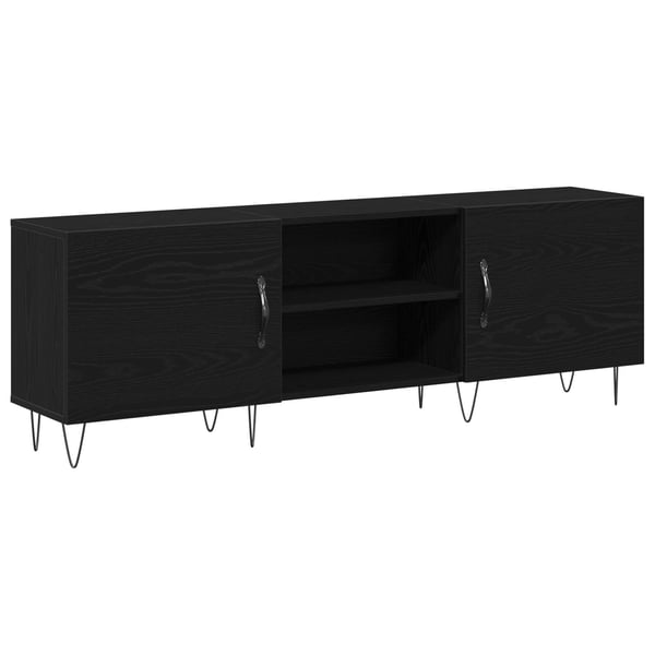 vidaXL TV-benksett Svart Eik 150 x 30 x 50 cm Konstruert tre