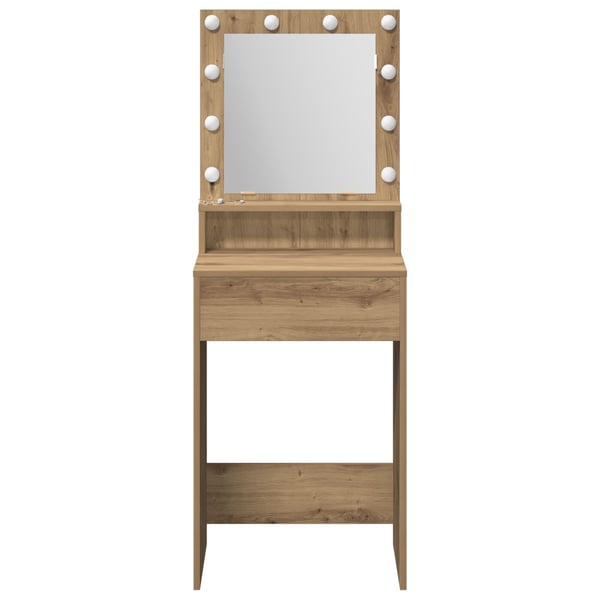 vidaXL Sminkebord Artisan Eik 50 x 41 x 135 cm Konstruert tre
