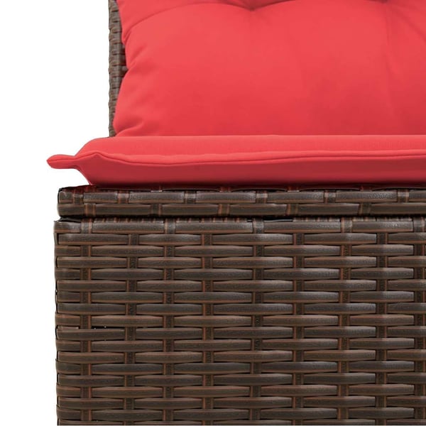 vidaXL sofasæt til haven 10 dele med hynder polyrattan akacietræ brun