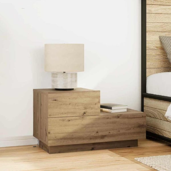 vidaXL Nattbordskap Artisan Eik 70 x 36 x 40,5 cm Konstruert tre