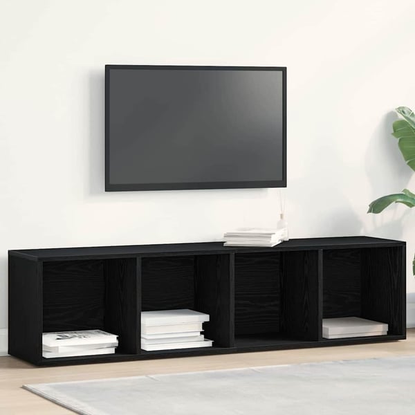 vidaXL | Bokskap | Svart Eik 36 x 30 x 143 cm Konstruert tre