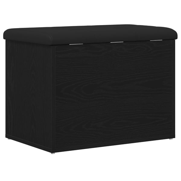 vidaXL Oppbevaringsbenk Svart eik 62 x 42 x 45 cm Konstruert tre