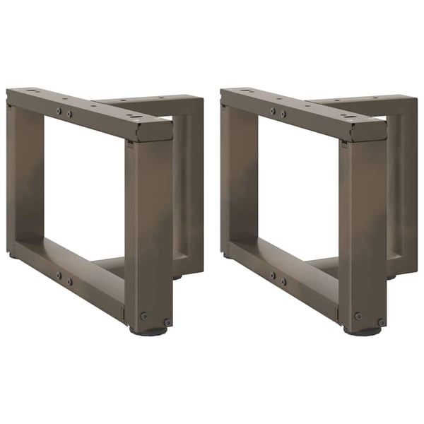 vidaXL Salongbordben T-formet 2 stk svart 40x25x(30-31) cm stål