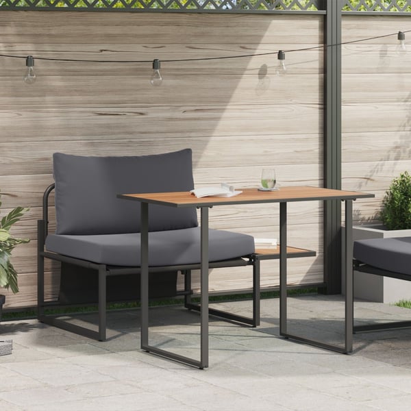 vidaXL Udendørs Stål Siddepladser 2 pcs Antracit Stål