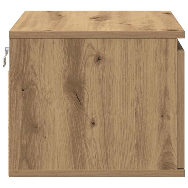 vidaXL Vegghengt nattbord Artisan Eik 50 x 36 x 30 cm Konstruert tre