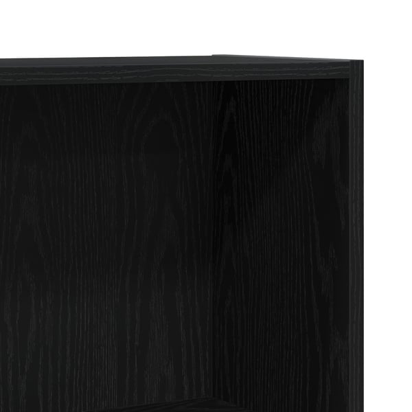 vidaXL Bogskab Sort eg 60 x 24 x 76 cm Konstrueret træ